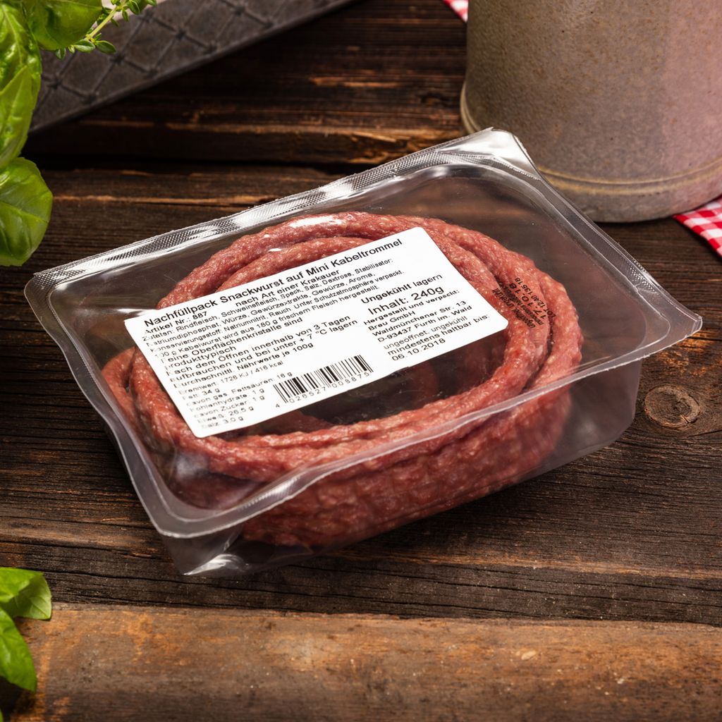 Nachfüllpack für Snack Wurst auf Mini-Kabeltrommel 3,5 Produktbild 5