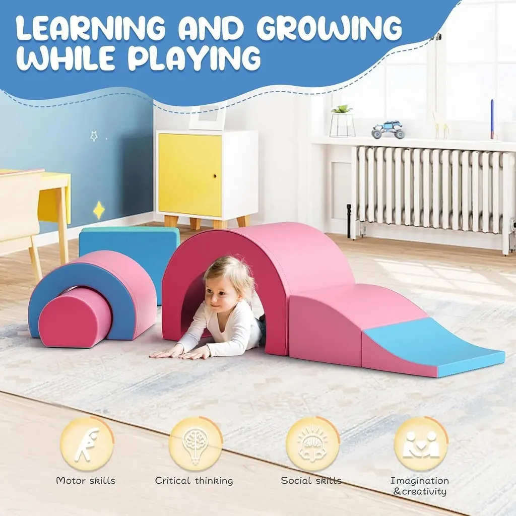 Parcours de motricité en mousse pour bébé - Modules d'escalade 0-3 ans