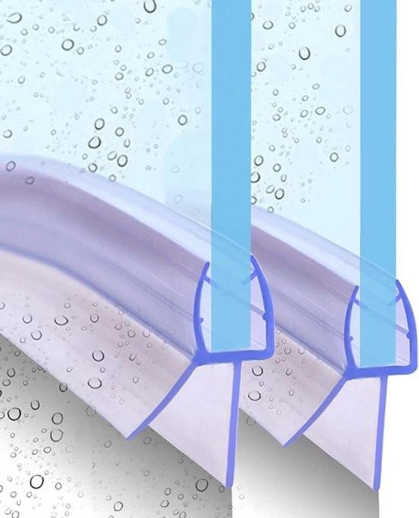 Gebogene Duschdichtung – wasserabweisend – 2 x 90 cm