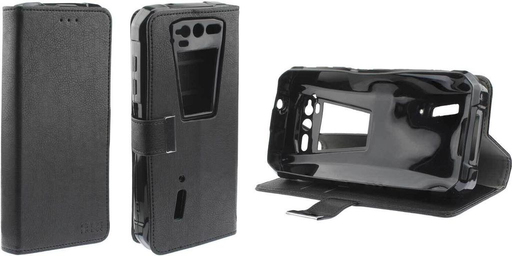 caseroxx Handy Hülle Tasche kompatibel mit Unihertz Tank Bookstyle-Case Wallet Case in schwarz