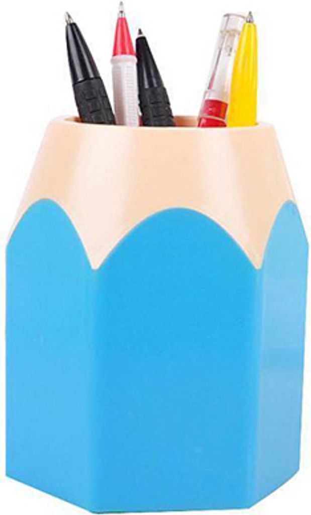 Bleistiftform aus Make -up Penstpensthalter Topf Büro Stationerie Lagerorganisatorin Organizer-Blau