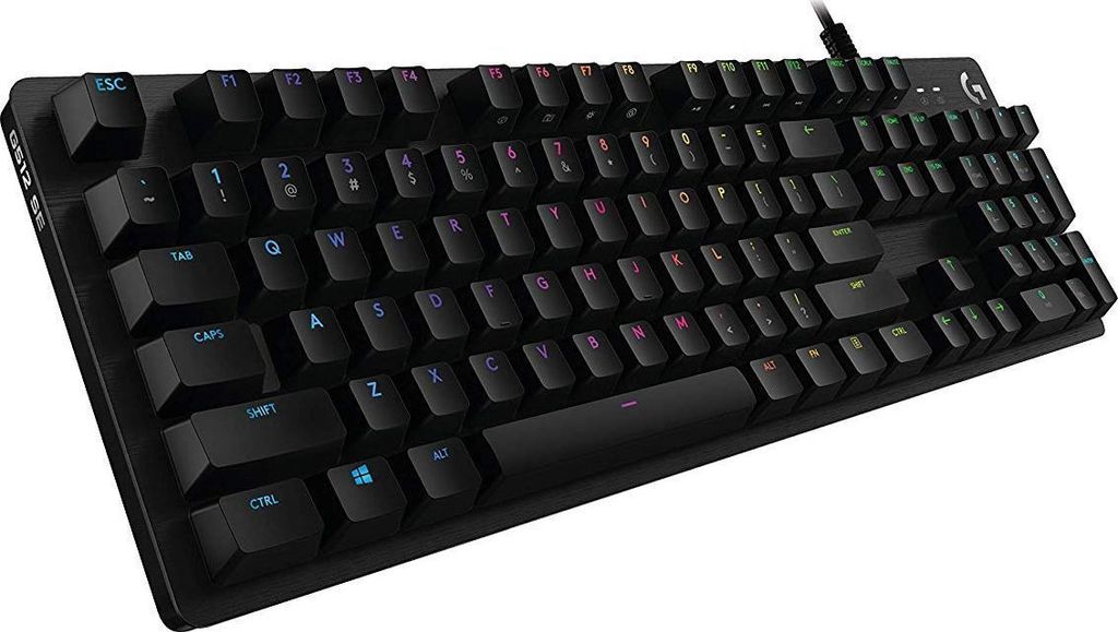 Logitech Gaming G512 - Tastatur - Hintergrundbeleuchtung - USB - US International - Tastenschalter: GX Blue - Kohle