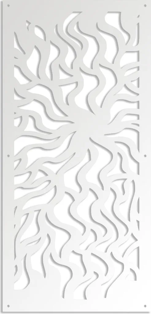 Pannello Decorativo SPLASH 47x94 cm - Parasole in PVC Bianco Traforato