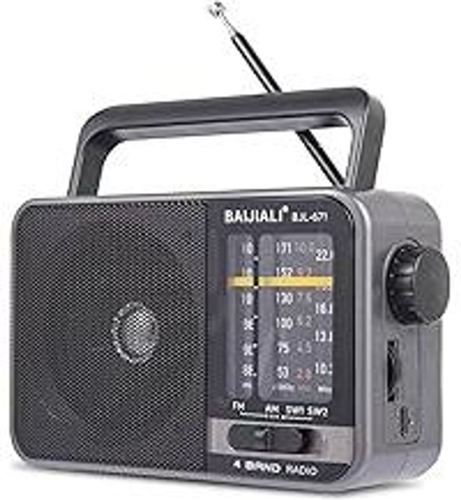 Tragbares UKW/MW Radio mit lautem Lautsprecher, Transistorradio (Batteriebetrieb oder USB) für Indoor, Outdoor & Notfälle - (BJL-671)