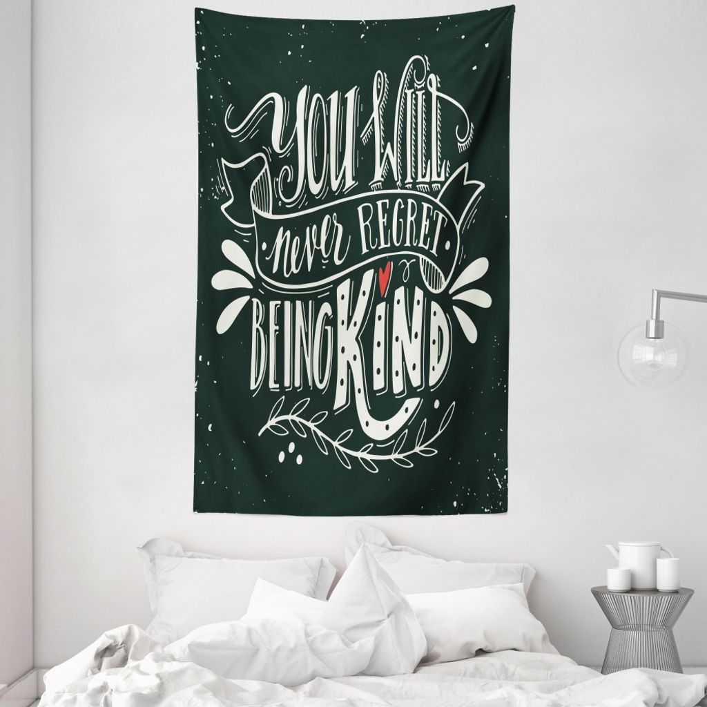ABAKUHAUS Zitat Wandteppich und Tagesdecke, Art Inspiration Phrase aus Weiches Mikrofaser Stoff Waschbar ohne Verblassen Digitaldruck, 140 x 230 cm...