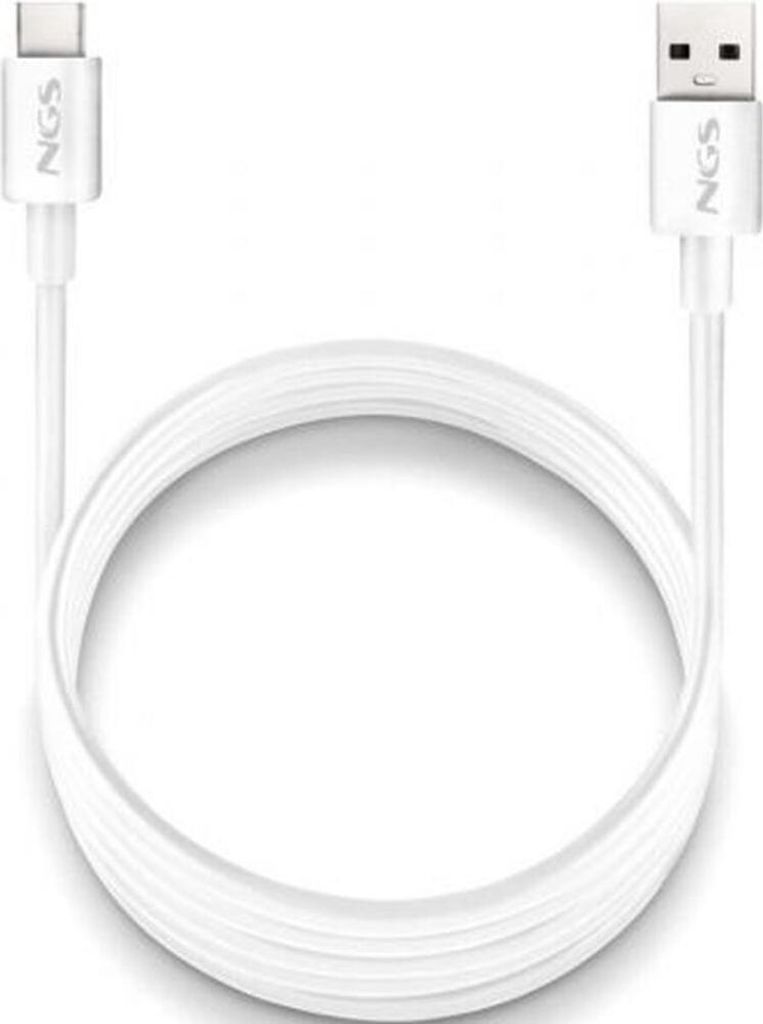 NGS ZYRO-AC, 1 m, USB A, USB C, USB 2.0, 0,48 Gbit/s, Weiß