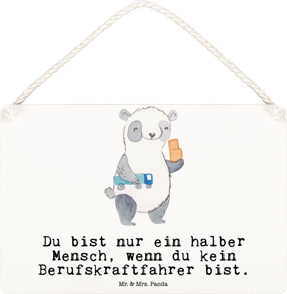 Mr. & Mrs. Panda Schild Berufskraftfahrer Herz DIN A6 - Produktbild 