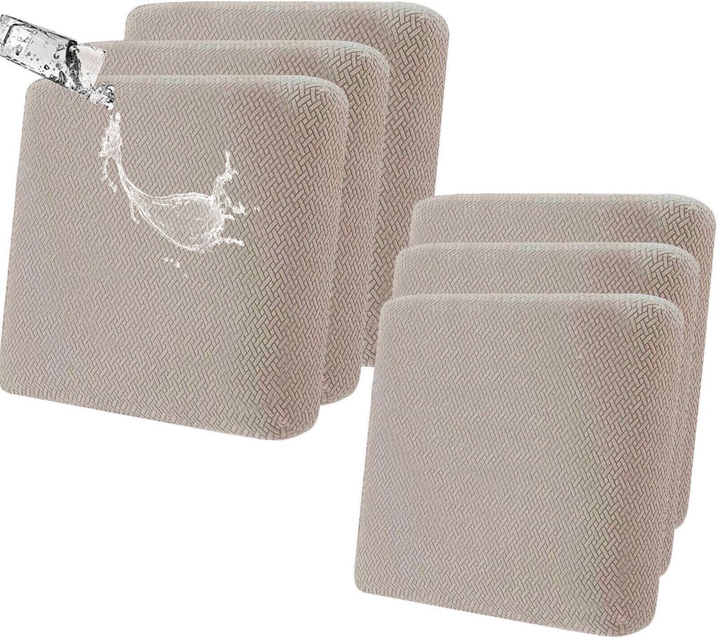 6 Stück Wasserdicht Sofa Sitzkissenbezüge, Stretch Sofa Produktbild 