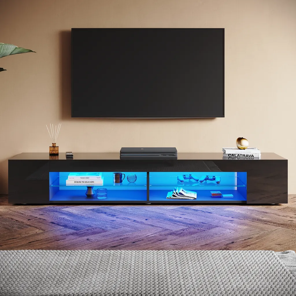 Mobile TV Gaming SONNI 180cm | Setup RGB Nero Lucido per Console - 2