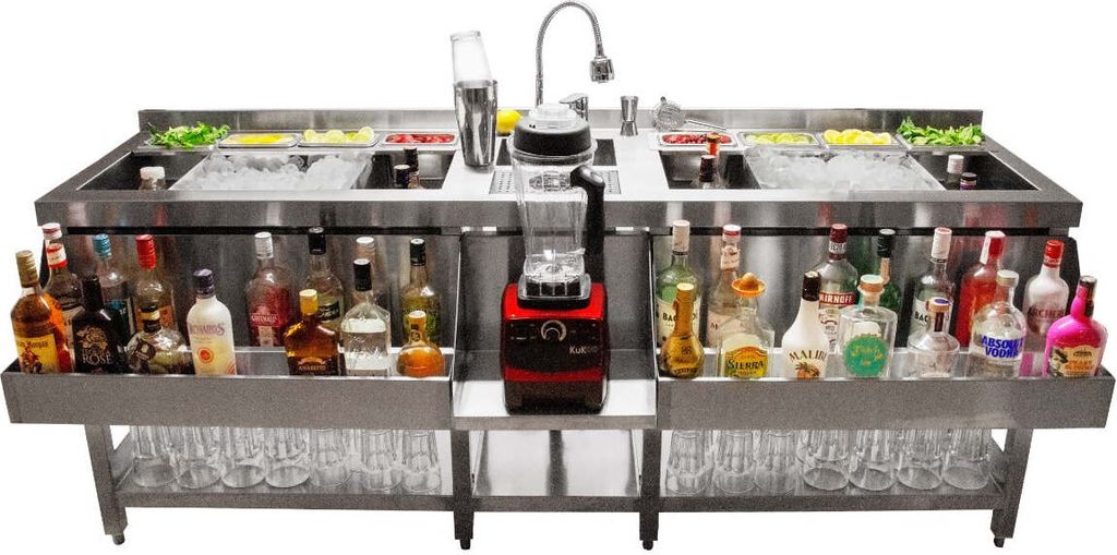 Cocktailstation Cocktail Theke Cocktail Bar Doppel Produktbild 