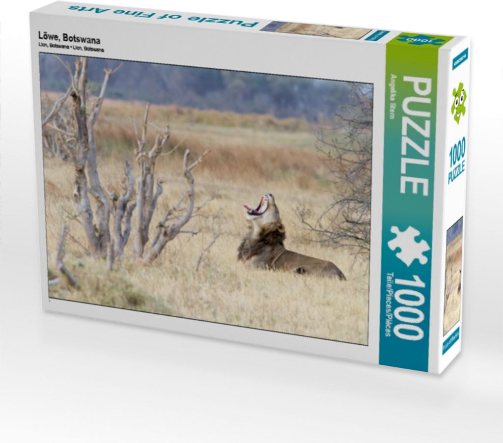 Calvendo Löwe, Botswana 1000 Teile Puzzle quer 640x480mm, Stern Angelika; 7343355