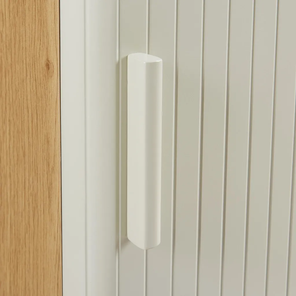 Armoire murale pour petits espaces 50cm chêne sable : rangement fermé - 10