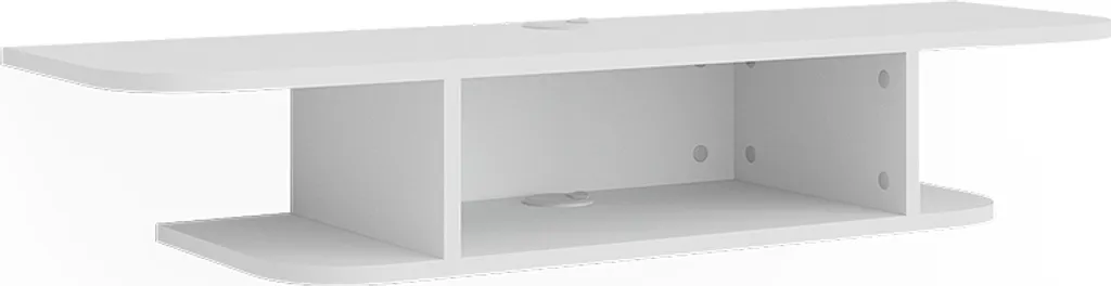Meuble TV Vicco Lorio Blanc 105x18,2cm avec compartiments ouverts 49519