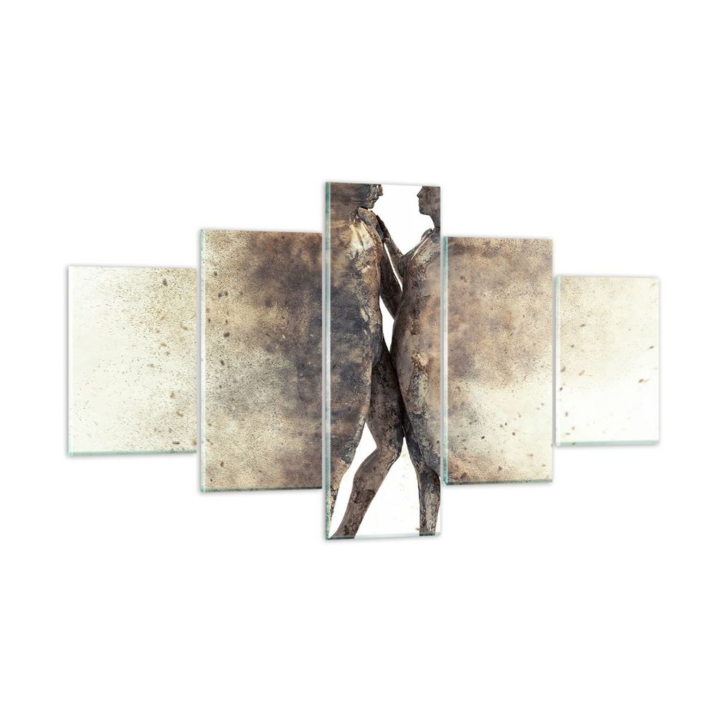 Bilder auf glas - Staub eine Frau ein Mann der Liebe - 125x70cm - Glasbilder - Wandbilder - Kunstdruck - Wanddekoration aus Glas - Glas Bilder - Wa...
