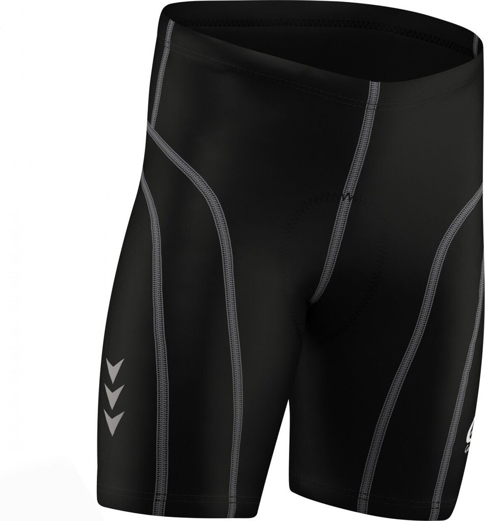 Radhose Fahrradhose Radlerhose Gepolsterte Coolmax (Polyesterfasern) Radler-Shorts, Größe:50/M, Farbe:Grau