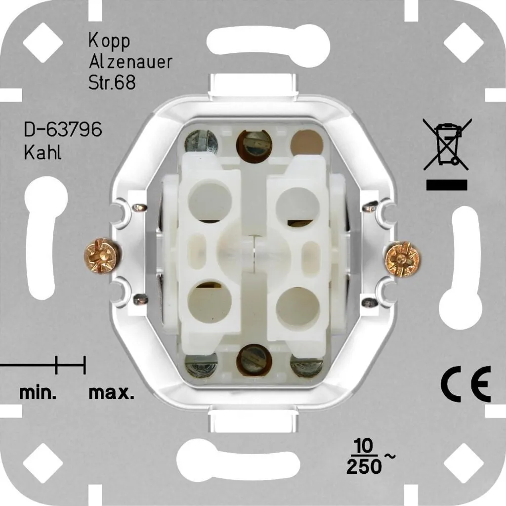 Kopp socle interrupteur va-et-vient encastré 10A professionnel - 3224