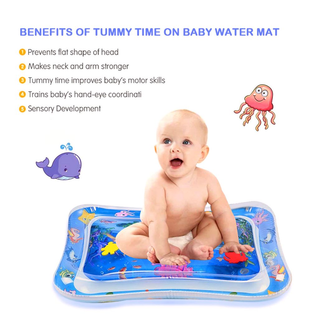 Kinder Baby Aufblasbare Wasserspielmatte Kleinkindspaß Tummy Time Play Spielzeug 