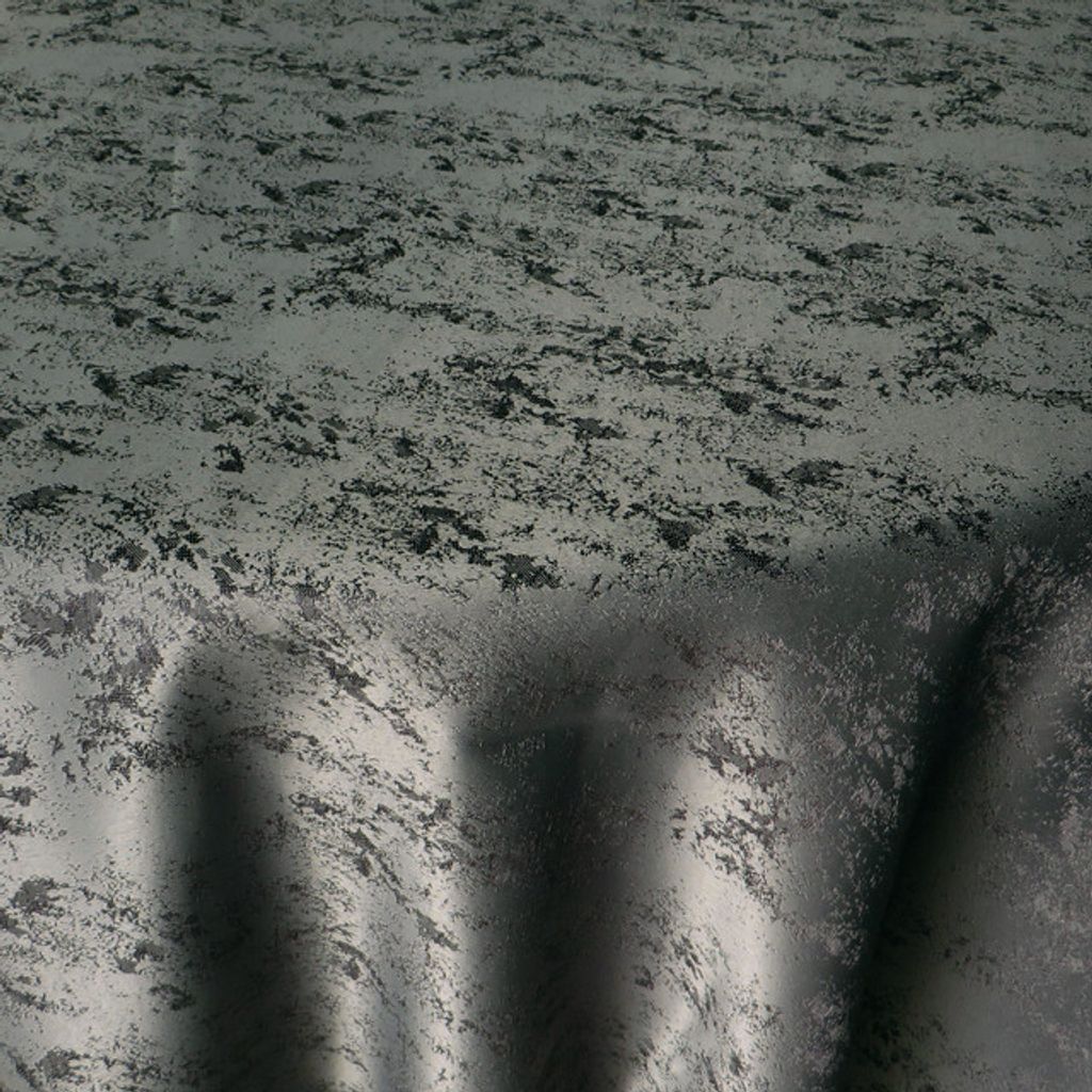 DecoHomeTextil Jacquard Tischdecke GRANIT Meliert mit Lotus Effekt Grau Rund 160 cm