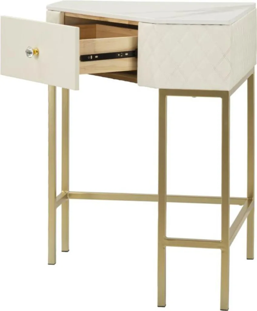 FURNLUX Table Console Sharon Blanche 85cm - Console de Design Moderne - 3