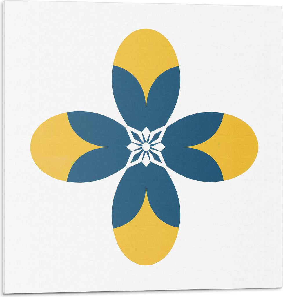 Florales Symmetrisches Muster – Selbstklebende Fliesen – Wandverkleidung – Wandpaneel – PVC Fliesen – Vinylflisen – PCV Flisen – Selb...