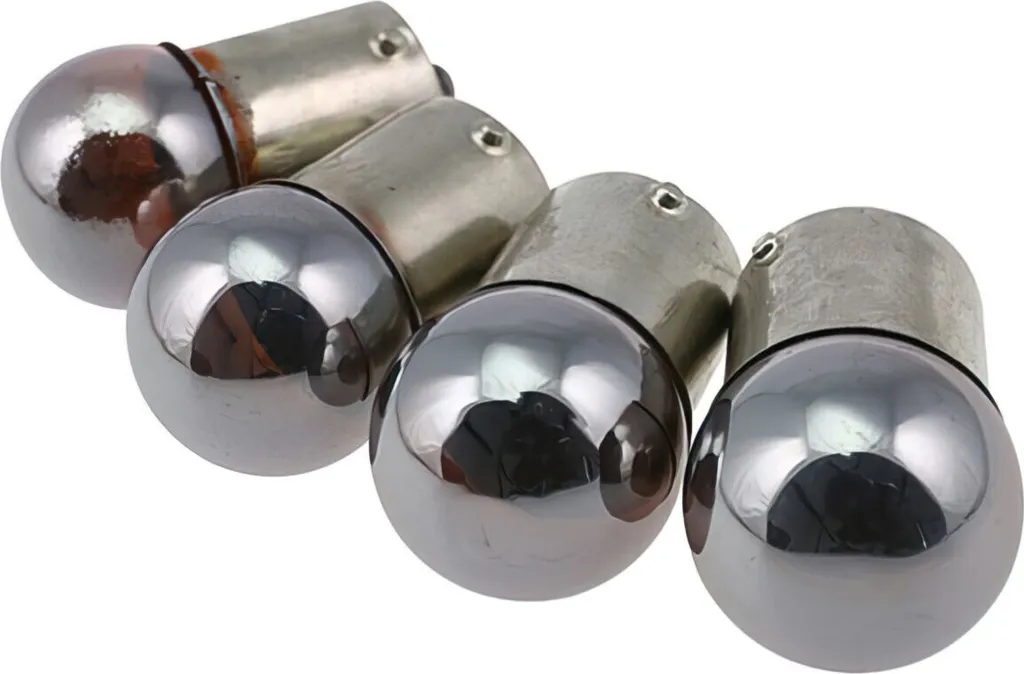 Set 4 Lampadine STR8 per Frecce BA15S 12V 10W Arancio Cromate