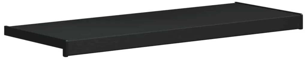 Appui de fenêtre noir vidaXL en PVC effet bois, rebord de 80 x 35 cm