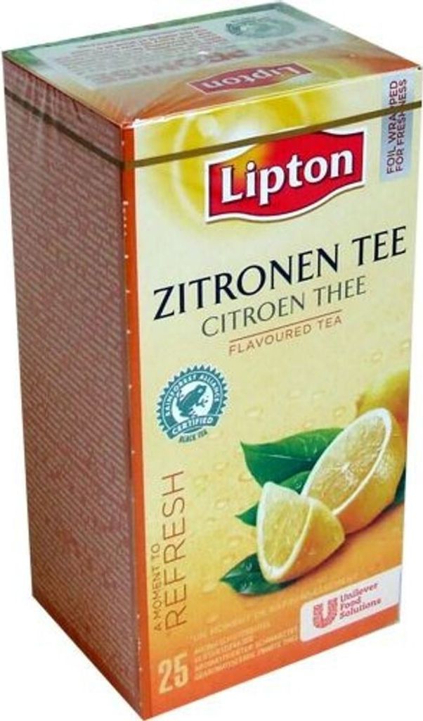 Lipton Feel Good Selection Schwarzer Tee Zitrone 25 x 1,6 Gramm