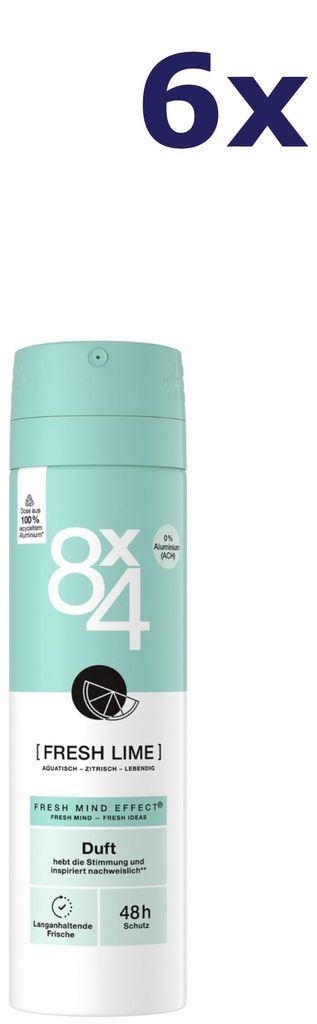 6 x 8 x 4 Deospray – Fresh Lime 150 ml Produktbild 