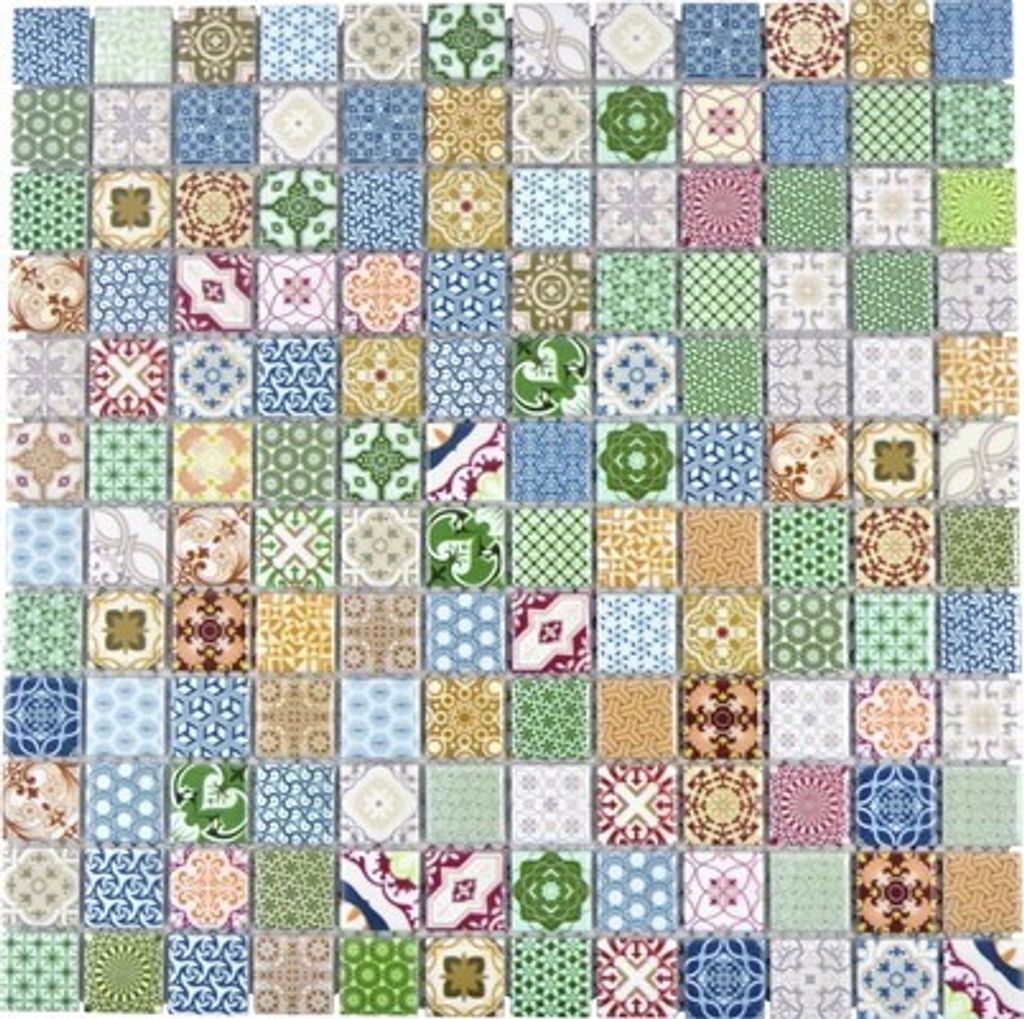 Keramikmosaik CG Retro bunt 30x30 cm Produktbild 