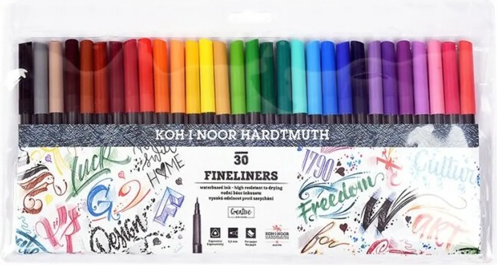 Set de crayons de couleur fins boîte de 30 pièces pour art et coloriage
