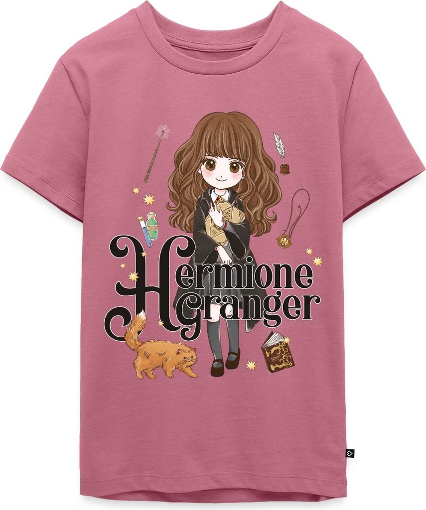 Spreadshirt Harry Potter Hermine Granger Chibi Teenager Premium T-Shirt, 146/152 (10 Jahre), Mauve