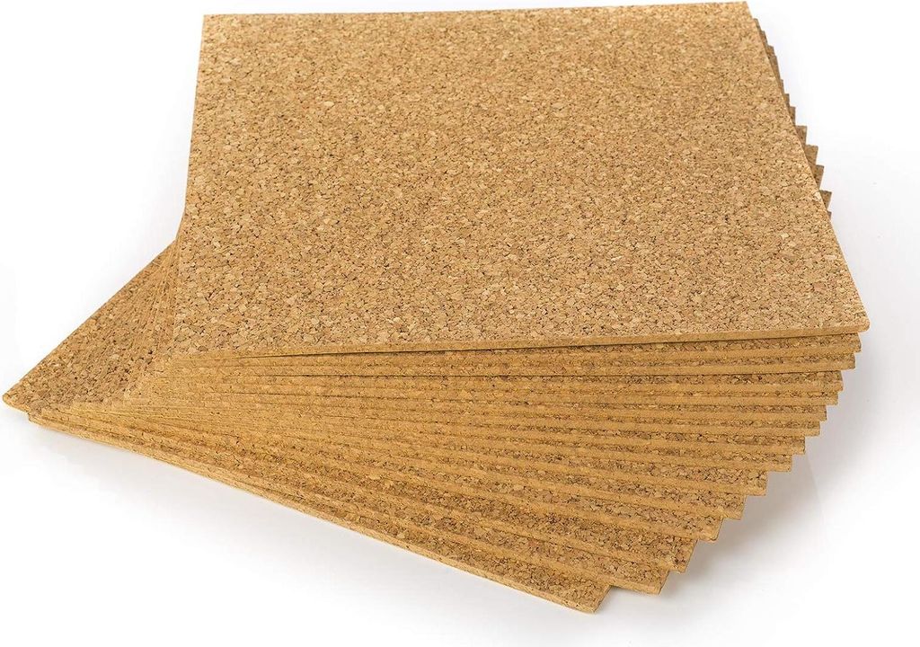 Selbstklebende Korkplatten - Dekorative Isolierung - 15 Stück - 300 x 300 mm