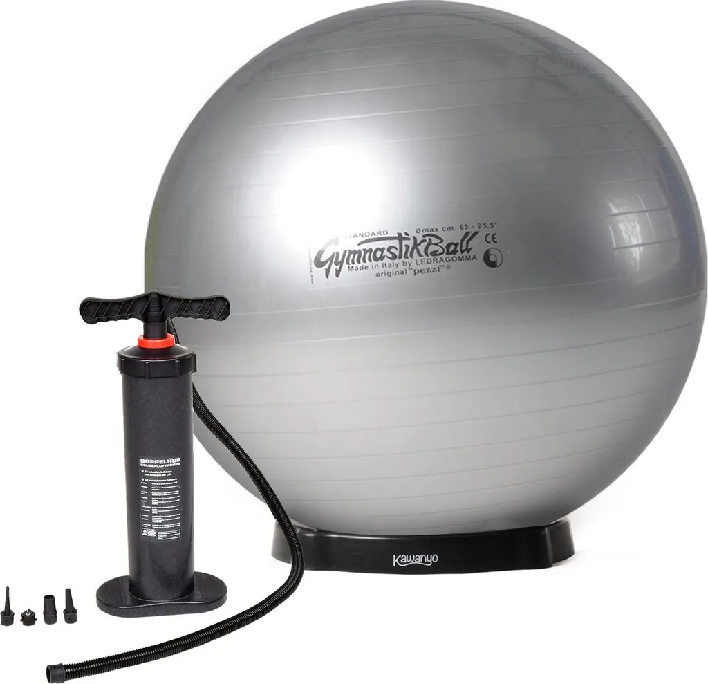 Ballon suisse Pezziball STANDARD argenté anti-éclatement complet