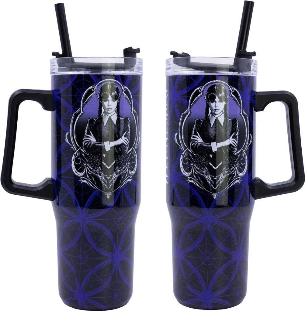 Wednesday Edelstahl XL Iso Kaffeebecher Thermobecher To-Go 940 ml