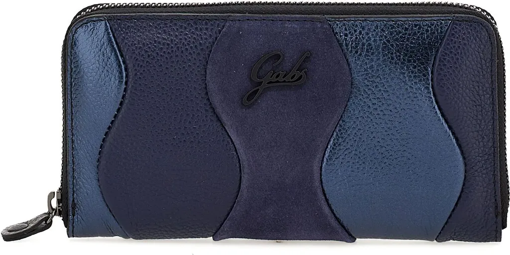Gabs GMONEY17 Momu Scultura Porte-monnaie en Cuir Bleu Inchiostro