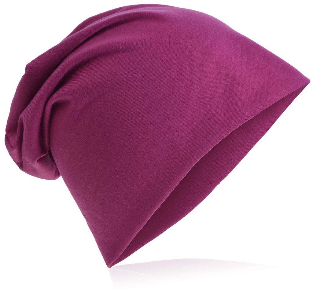 Beanie Muetze Unifarbe Orchidee Produktbild 