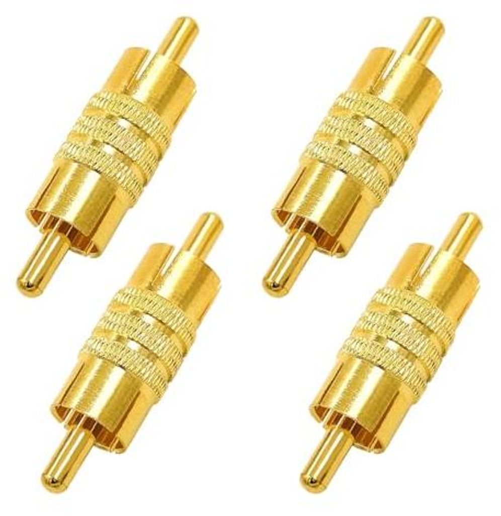Cinch Stecker auf Stecker verbinder,Audio Video Adapter,Kupplung AV adapter(4 Stück)