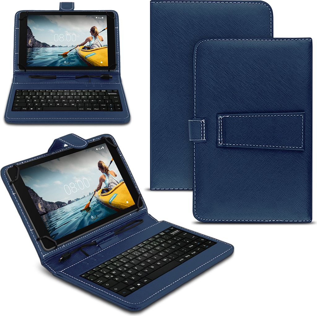 Tablet Hülle für Medion Lifetab E Serie 10 10.1 Zoll Tasche Tastatur SchutzhülleFarben:Blau;Tablet:Medion Lifetab E10802