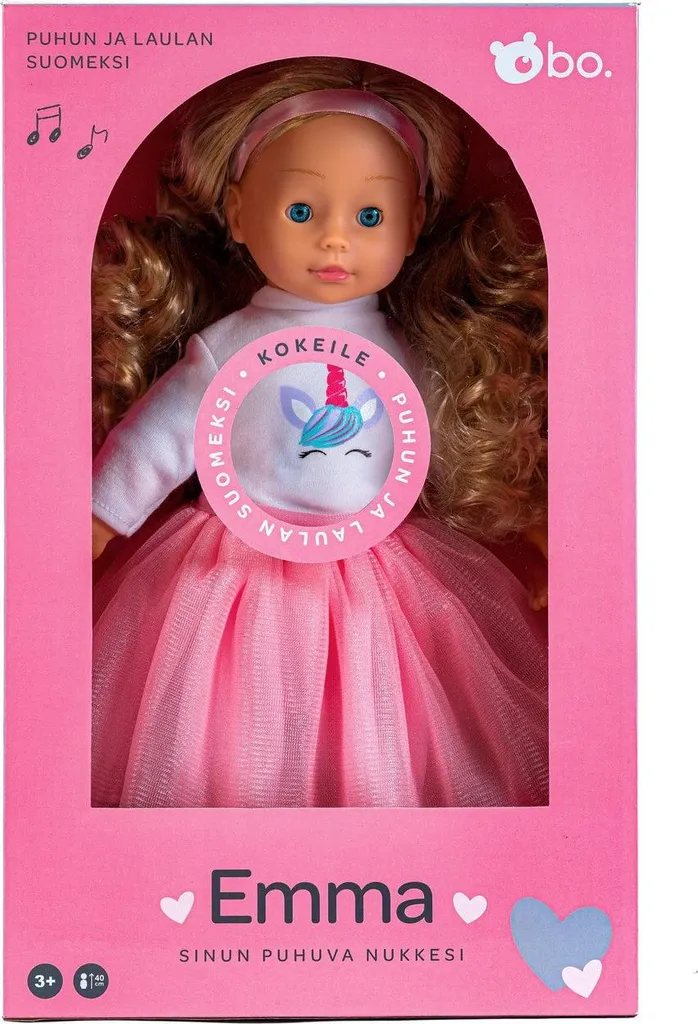 Poupée interactive Emma finnois 40 cm - Calme et amuse votre enfant seul