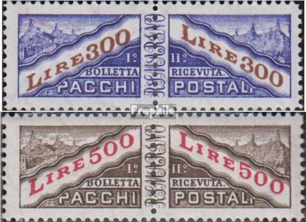 Briefmarken San Marino 1960 Mi PA40-PA41 (kompl.Ausg.) postfrisch Paketmarken