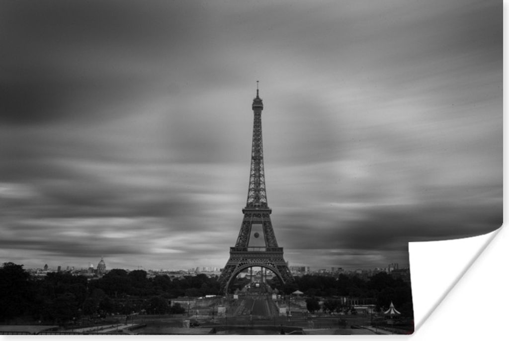 MuchoWow Poster Einsamer Eiffelturm 120x80 cm - Bilder