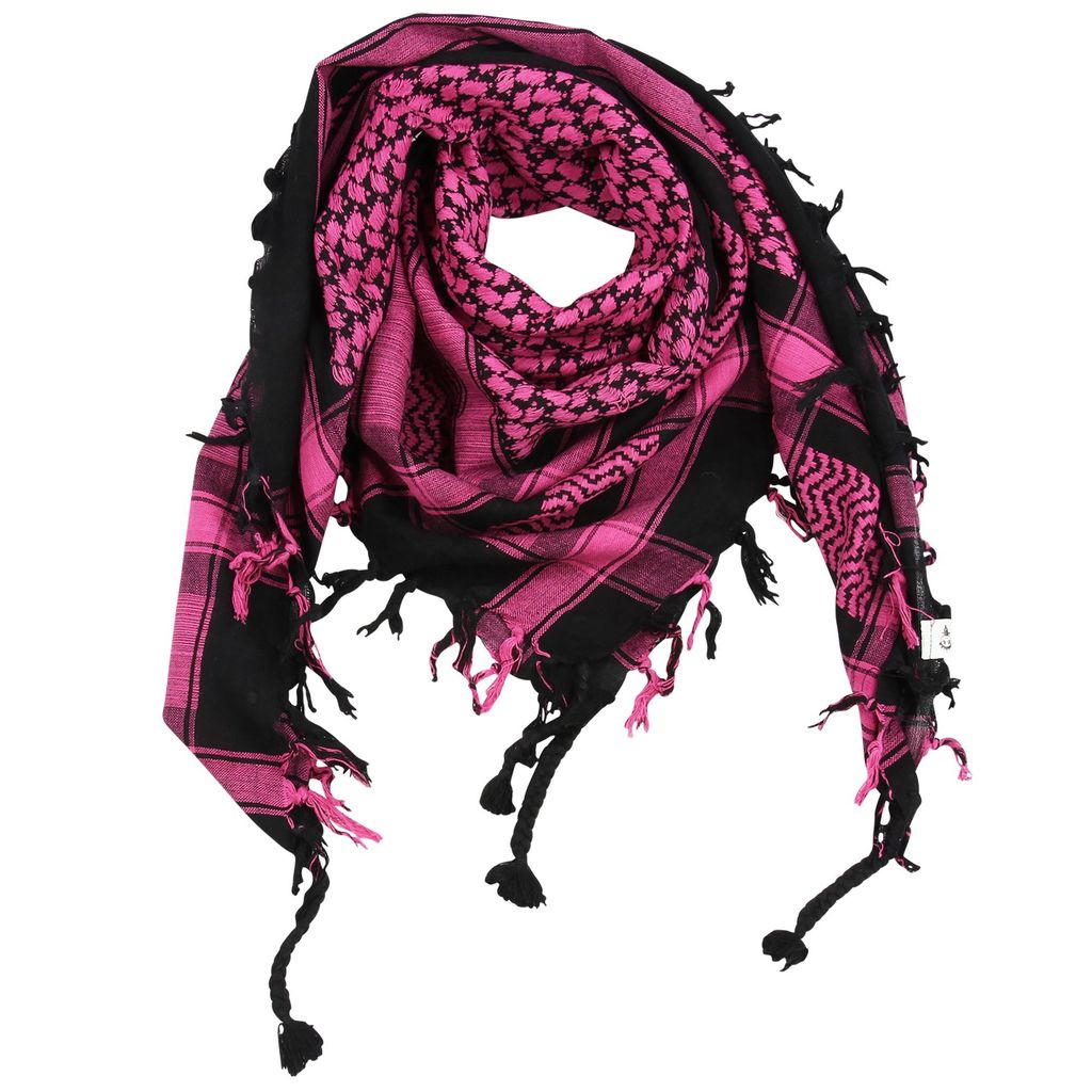 Palituch - schwarz - pink - Kufiya PLO Tuch Produktbild 