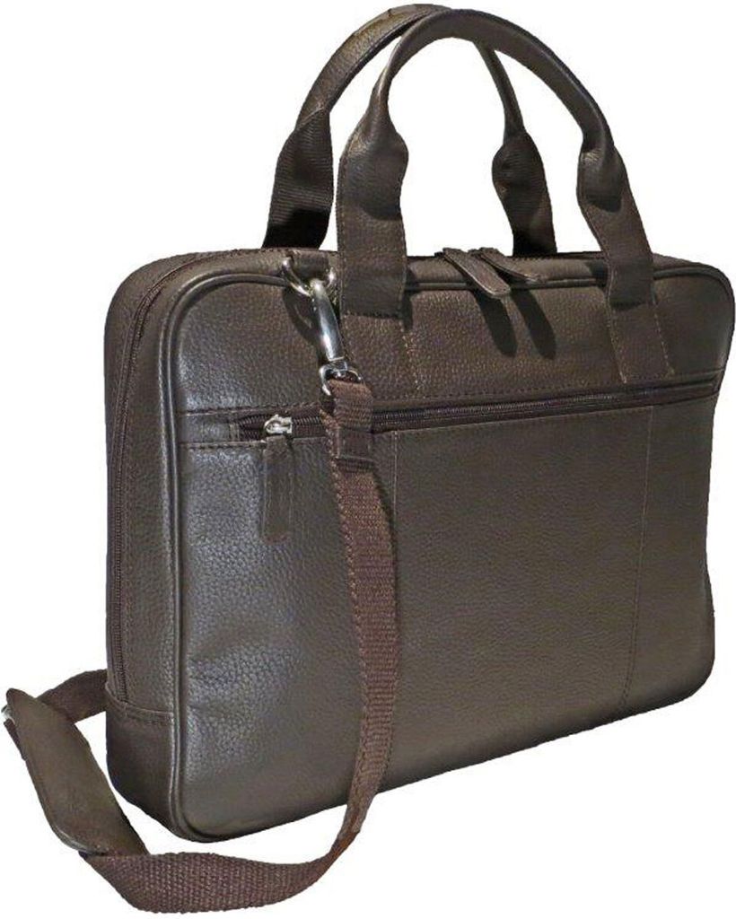 Aktentasche Bowatex Arbeitstasche Rind-Leder Umhängetasche 41cm Dun Braun