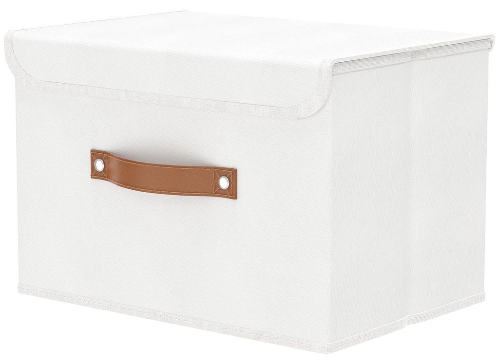 1 Aufbewahrungsbox mit Deckel, 45 x 30 x 30 cm Stoffboxen, Aufbewahrungskörbe, Kleiderorganizer