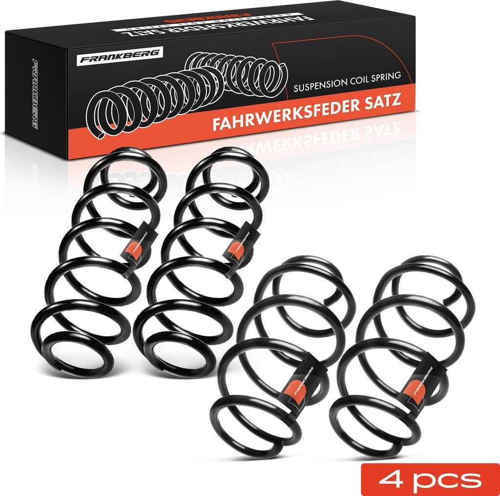 Frankberg 4x Fahrwerksfeder Vorne Hinten für VW Golf VI 5K1 2003-2012