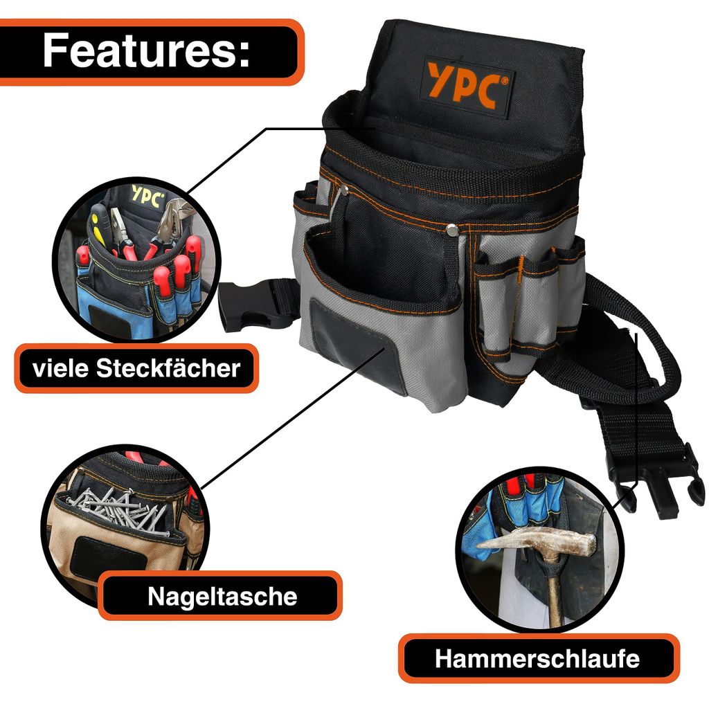 YPC Presto Werkzeug Gürteltasche XL, wasserfeste Produktbild 
