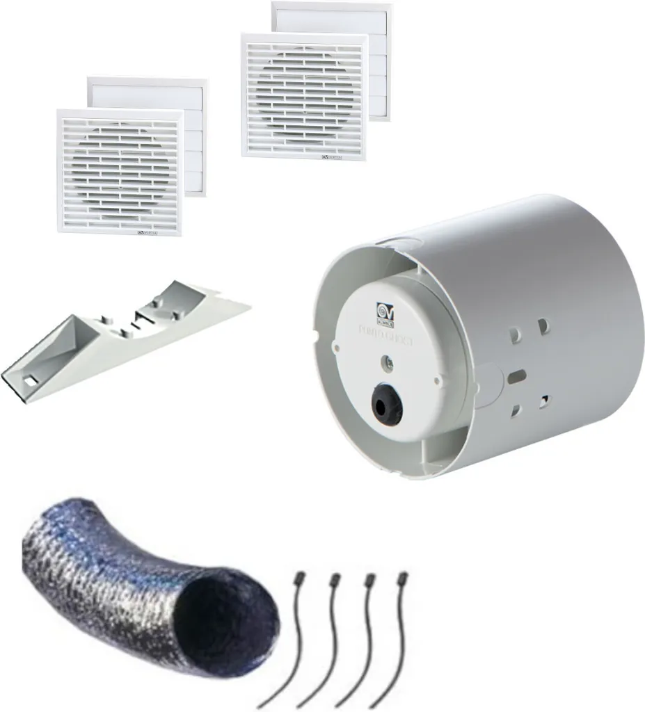 Kit ventilation Punto MG 100 anti-humidité et odeurs pour conduit