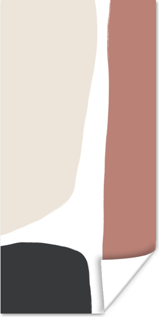 MuchoWow Poster Pastell - Abstrakt - Design 75x150 cm - Dekoration für die Wände