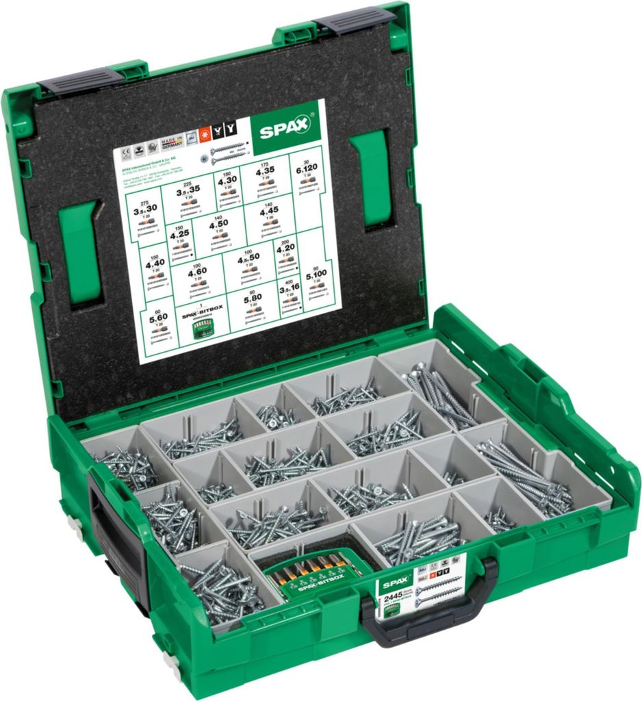 SPAX Montagekoffer L-BOXX, 1 Stück, Schraubenset mit 16 Produktbild 