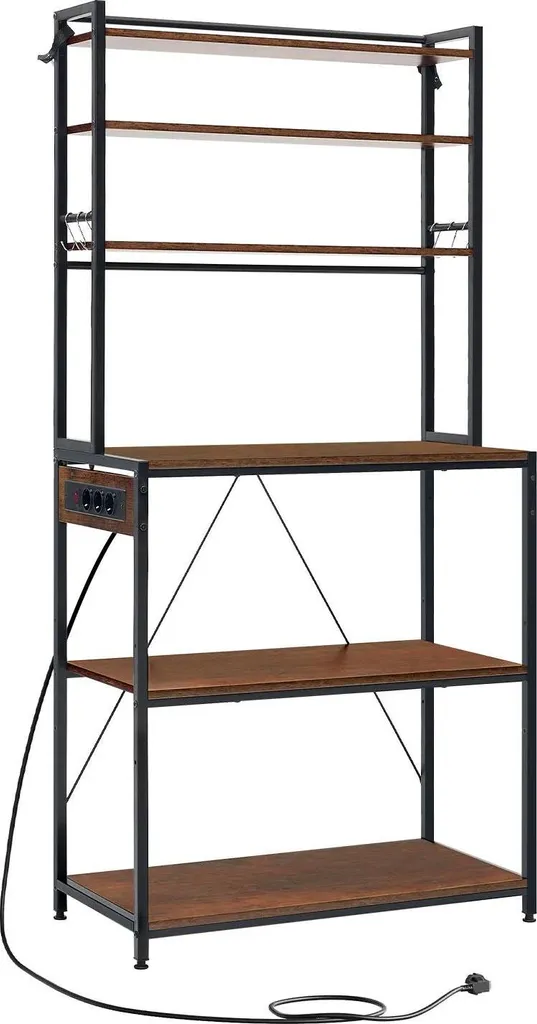 Étagère micro-ondes XL avec prise pour libérer votre plan de travail 6 niv